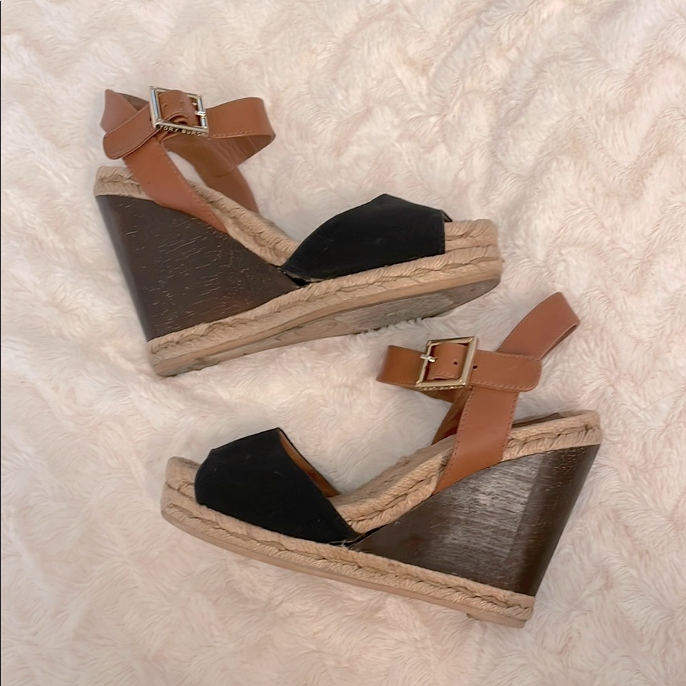 Tory Burch Espadrille Wedge Ankle Strap Sandals